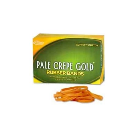 Alliance® Pale Crepe Gold® Rubber Bands, Size # 18, 3x 1/16, Natural, 1 Lb. Box